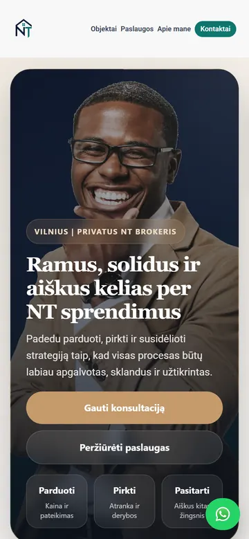 NT brokerio demonstracinė svetainė telefone